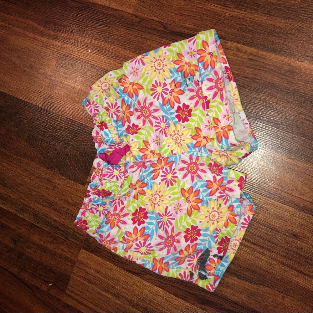 cute girl flower shorts